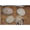 Image 2 : KAUAI COFFEE BEAN SINKERS (4 MADE OF CORAL, 1 BASALT) (VARIOUS SIZES)