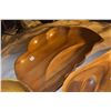 Image 2 : WOOD BOWLS, PLATTERS, CARVED LIGHTER & NAPKIN HOLDER (7 PCS)