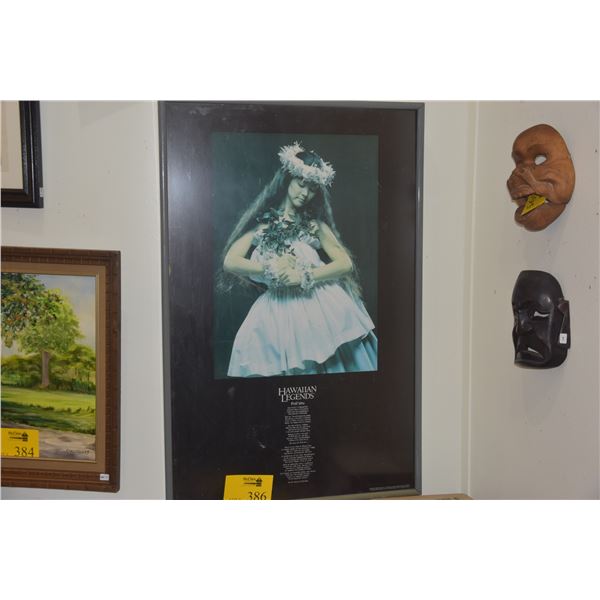 FRAMED PRINT, HAWAIIAN LEGENDS