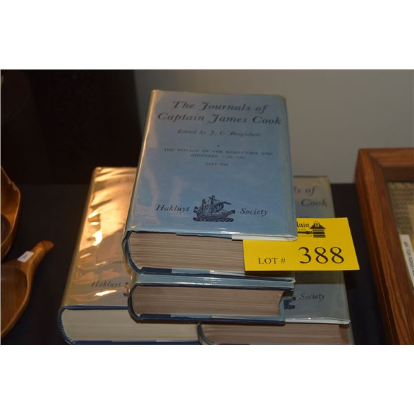 THE JOURNALS OF CAPTAIN JAMES COOK, EDITED BY F.C. BEAGLECHOLE (4 PCS)