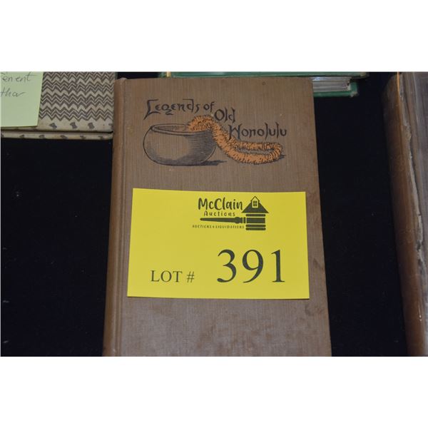 BOOK: 2ND EDITION, LEGENDS OF OLD HONOLULU BY WESTERVELT, 1916