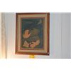 Image 1 : KOA SHADOW BOX FRAMED LITHOGRAPH; "SWIMMER"; JEAN CHARLOT (25 1/2" X 31 1/2")