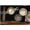 Image 1 : STERLING TEA STRAINERS & SMALL BOWL (141 G W/O WOOD HANDLED PIECE) (5 PCS)
