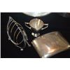Image 1 : STERLING TOAST HOLDER, TROPHY CUP & CIGARETTE CASE (256 G) (3 PCS)