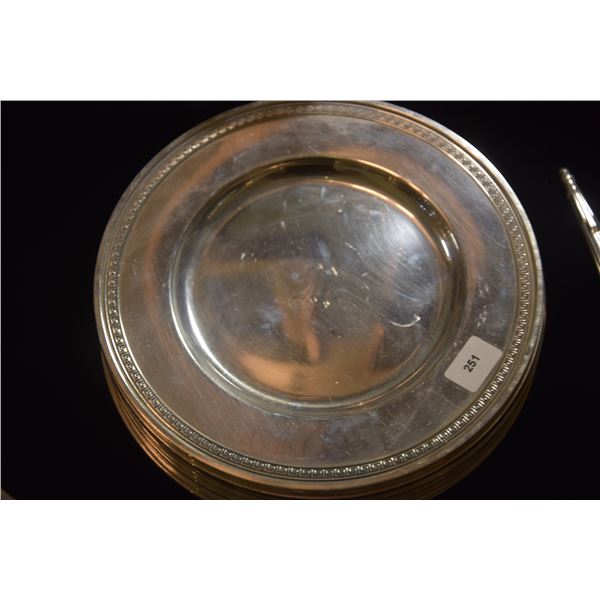 GORHAM STERLING PLATES (885 G) (8 PCS)