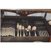 Image 1 : CHRISTOFLE STERLING FLATWARE IN CASE, SERVICE FOR 12 (3,308 G W/O KNIVES) (96 PCS)
