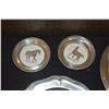 Image 2 : STERLING HUNTING PLATE TROPHY & STERLING COASTERS W/HORSE MOTIF (563 G) (3 PCS)