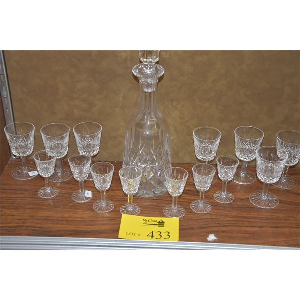 WATERFORD DECANTER W/STEMWARE (15 PCS)