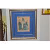 Image 2 : FRAMED COLOR LITHOGRAPH, FROM THE BIBLE, CHAGALL W/CERTIFICATE OF AUTHENTICITY (19 3/4" X 21 3/4")