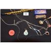 Image 2 : MIXED LOT: STERLING SILVER NECKLACES, MINIATURE MUSICAL INSTRUMENTS, ETC.