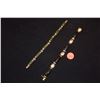 Image 2 : NEPHRITE JADE & 14K LINK BRACELETS (2 PCS)