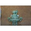 Image 1 : JADE CENSER W/LID & FOO DOG HANDLES (6")