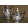 Image 2 : CHINESE ANTIQUE SILVER EXPORT TEA SET, DRAGON MOTIF W/MAKER MARKS (3 PCS)
