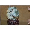 Image 1 : JADEITE CARVED HORSE & RU-I W/STAND (7 3/4")