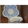 Image 2 : JAPANESE FLOWER SHAPED BLUE & WHITE PLATE; SIGNED GENROKU-SEI & IMARI BLUE & WHITE DISHES; MARKED HI