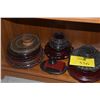 Image 1 : COLLECTION OF ASSORTED ROSEWOOD STANDS (13 PCS)