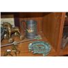 Image 2 : MIXED LOT: HORSE STATUARY, FRAMED PRINT, HORSESHOE KNOCKER, BELLS, ETC. (9 PCS)