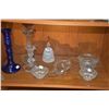 Image 2 : COLLECTION OF CANDLE HOLDERS, ALLIGATOR BOWL & WATERFORD CRYSTAL PAPERWEIGHT