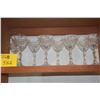 Image 1 : CRYSTAL STEMMED WINE GLASSES W/ETCHED FLORAL MOTIF (8 PCS)
