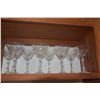 Image 2 : CRYSTAL STEMMED WINE GLASSES W/ETCHED FLORAL MOTIF (8 PCS)