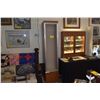 Image 1 : STORAGE CABINET W/FROSTED GLASS DOOR & 2 DRAWERS