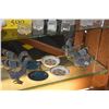 Image 2 : MIXED LOT: STONE CHOP, ROUND BOX, CLOISONNE COVERED SEAL BOX, TEA POT, SMALL DISHES, ETC. (10 PCS)