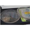 Image 2 : MIKASA DIAMOND FIRE CRYSTAL CAKE PLATES & SERVING BOWLS (4 PCS)