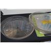 Image 2 : MIKASA DIAMOND FIRE CRYSTAL CAKE PLATES & SERVING BOWLS (4 PCS)