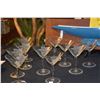 Image 2 : ETCHED GLASS MARTINI GLASSES (10 PCS)
