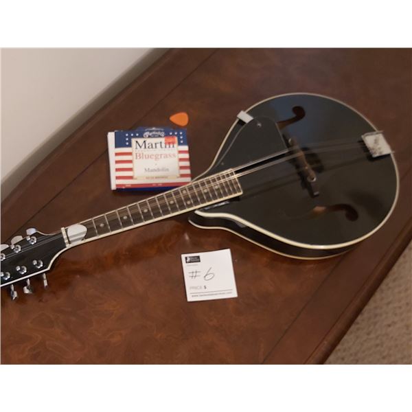 Savannah Mandolin Model No. SA-100-BK With Martin Bluegrass Strings