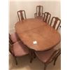 Image 1 : Wood Dinning Room Table And Three Leaf's With 7 Chairs