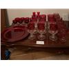 Image 1 : Cranberry Colored Glass Collection
