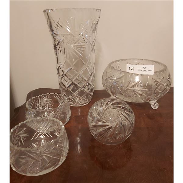 Assorted Crystal Glassware