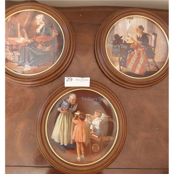 Norman Rockwell Mothers Day Collector Plates 1979,1980,1987