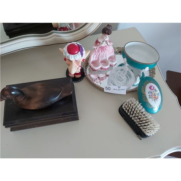 Wood Jewelry Box With Accessory Holders