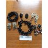 Image 1 : Assorted Black Costume Jewelry (Earrings Are All Clip-ons)