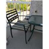 Image 3 : Outdoor Patio Table With Glass Top And Two Chairs