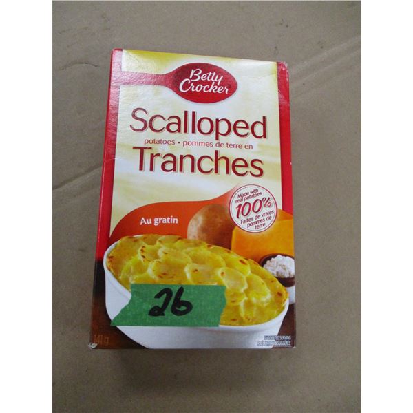 SHELF PULLS (AS IS):  BETTY CROCKER SCALLOPED POTATOES (141G) - PER BOX