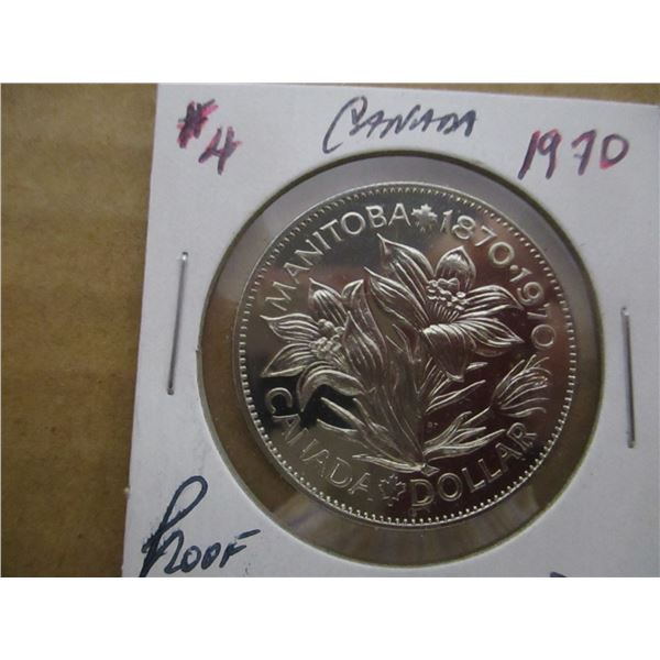 1970 PROOF CAMEO MANITOBA DOLLAR
