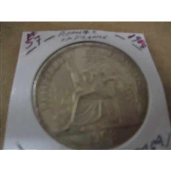 1908 REPUBLIC OF FRANCE 900 SILVER 27GR) INDO CHINA FRANC