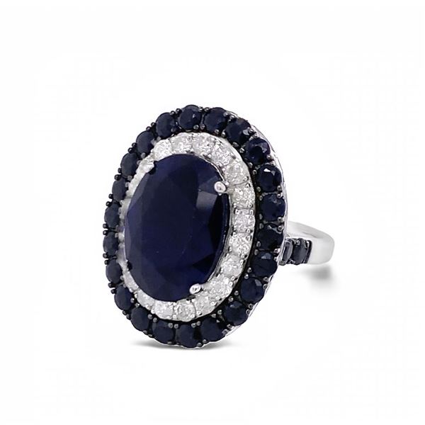 Oscar Friedman Cocktail Sapphire Ring