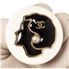 Image 3 : Chanel White Faux Pearl Mademoiselle Profile Pin Brooch