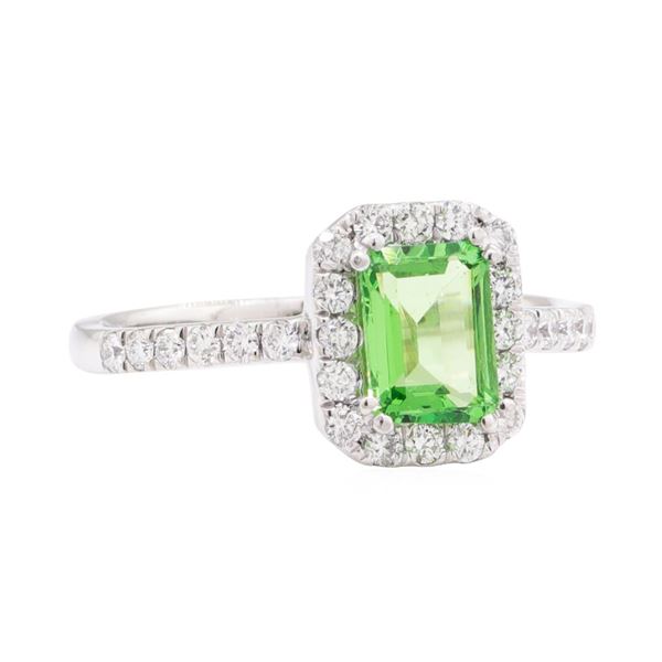 1.46 ctw Tsavorite and Diamond Ring - Platinum