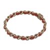 Image 3 : Chanel Red Leather Woven Silver-tone Chain-link CC Bangle Bracelet