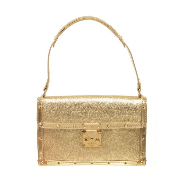 Louis Vuitton Gold Leather Top Handle Bag