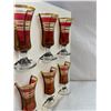 Image 2 : Retro Cranberry & Gold Sherry Glass'