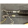 Image 2 : Miscellaneous Wood serving dishes, back scratcher and shoe cleaning