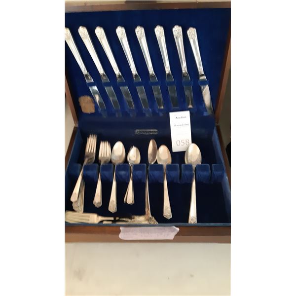 Silverplate set and case B