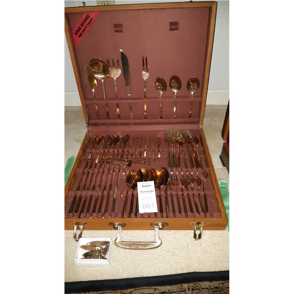 Bronze flatware set and case B