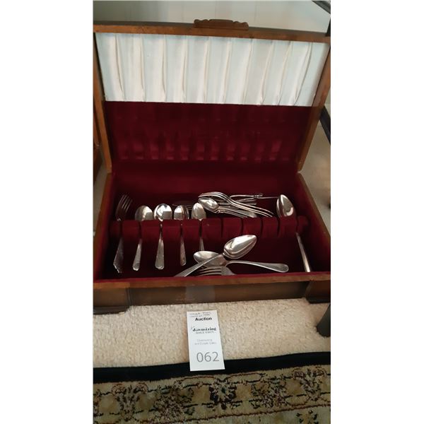 Silverplate set and case B